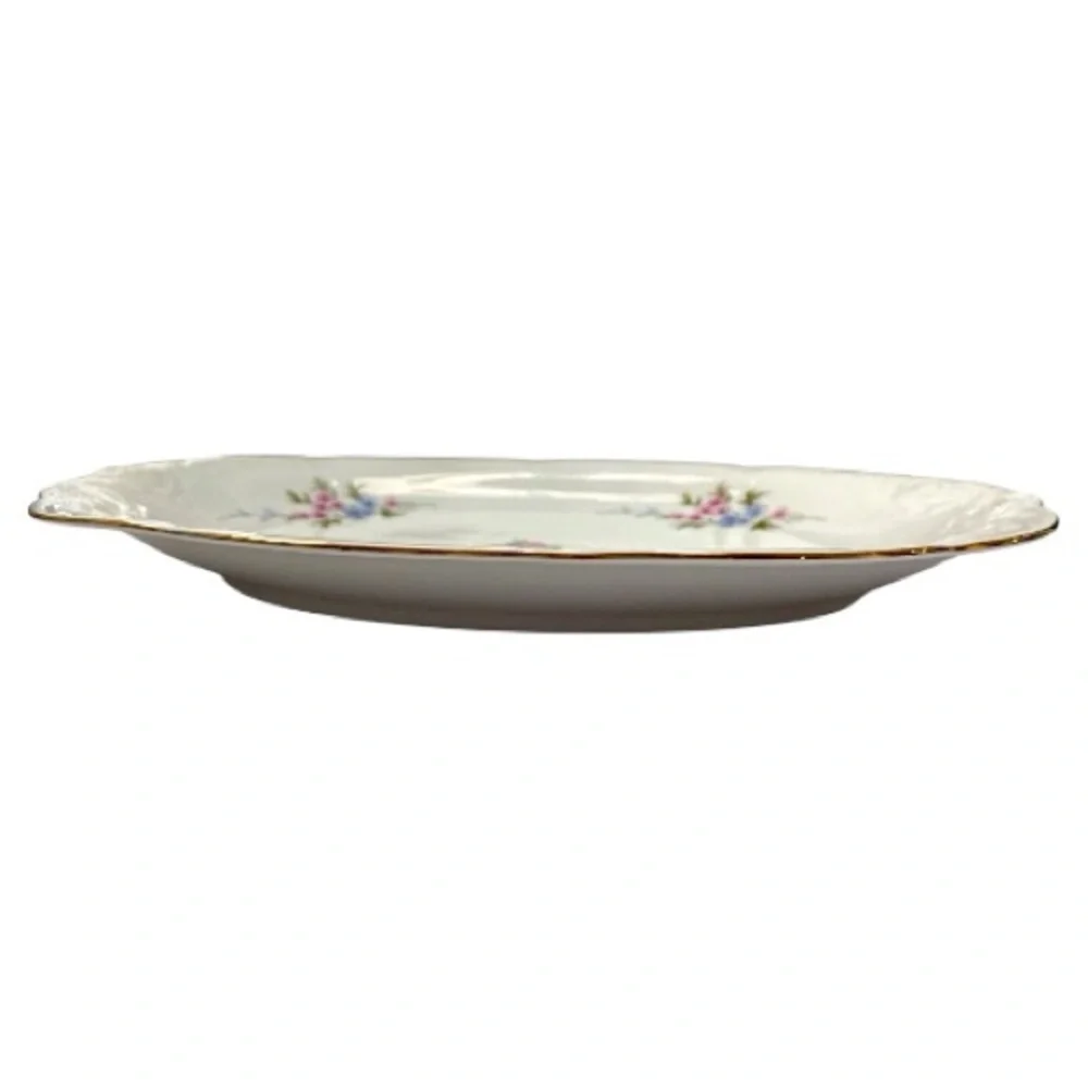 Wawel Rose Garden Vintage Polish Fine Porcelain Rimmed Serving Platter 13